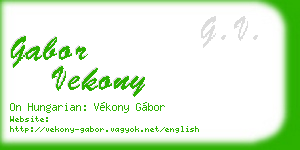 gabor vekony business card